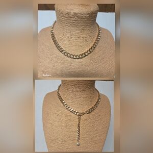 Vintage Gold-tone Cuban Link Chain Necklace